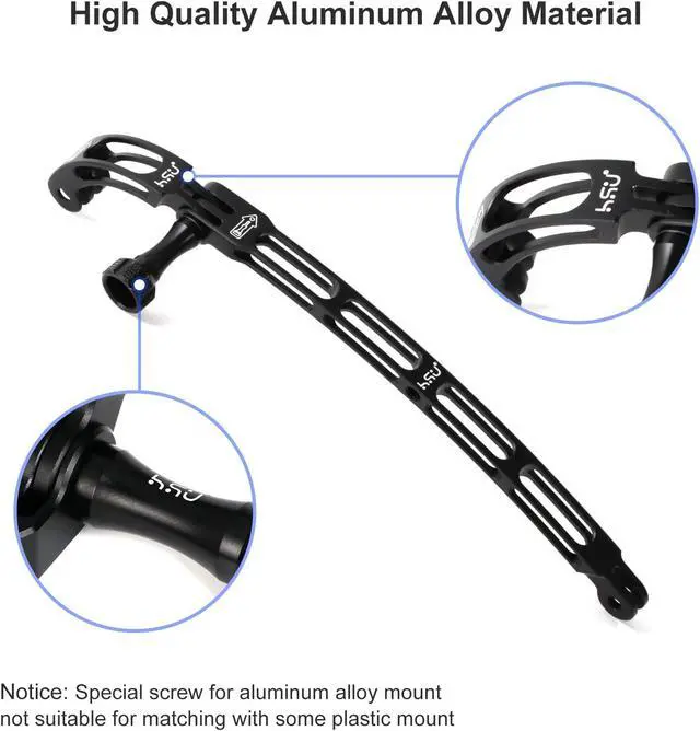 Alt view image 3 of 7 - Aluminum Alloy Curved Extension Arm Kit (7.9/5.3/3) (Black)
