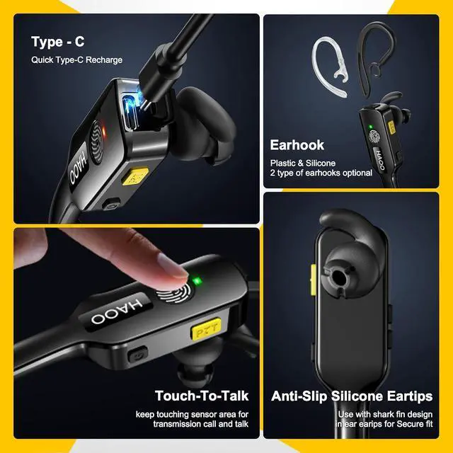 Alt view image 7 of 7 - 3 Pack Wireless Mini Walkie Talkies, ENC Noise Cancellation
