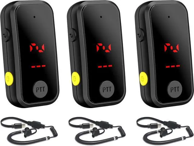 Main image of Super Mini Walkie Talkies Pro,3 Pack Two Way Radio with Earpieces
