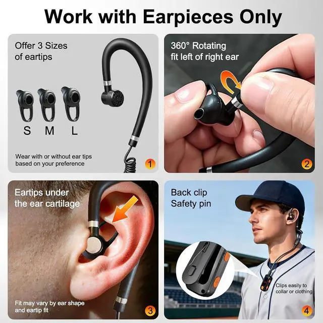 Alt view image 7 of 7 - 2 Pack Mini Walkie Talkies, IP54 Waterproof Small Walkie Talkies