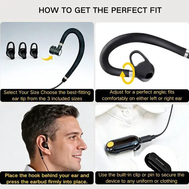 Alt view image 3 of 7 - Mini Walkie Talkies, Portable Two-Way Radios with Earpieces 3 Pack