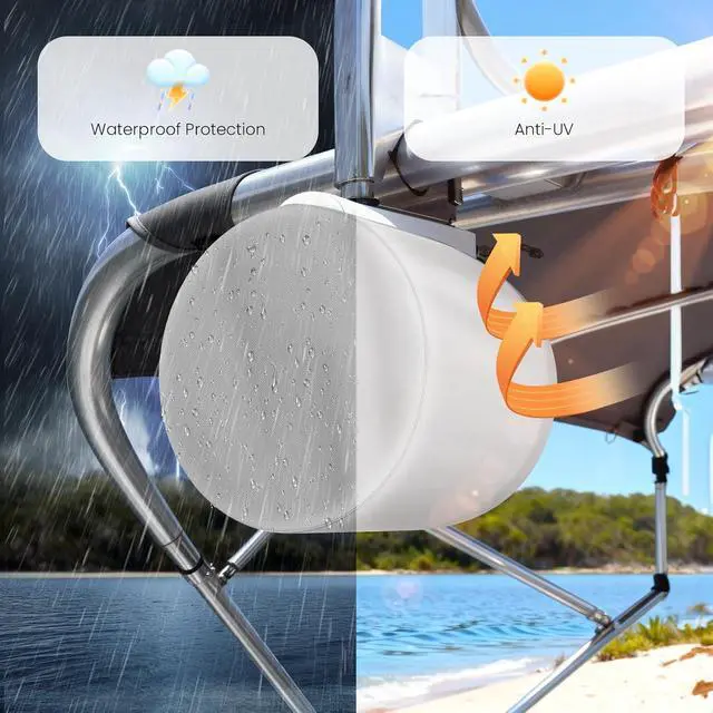 Alt view image 2 of 7 - 2 Pack Boat Speaker Covers, 900D Waterproof Wakeboard Tower Speaker Cover