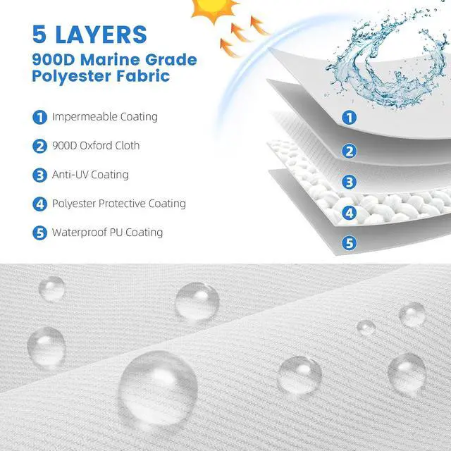 Alt view image 4 of 7 - 2 Pack Boat Speaker Covers, 900D Waterproof Wakeboard Tower Speaker Cover