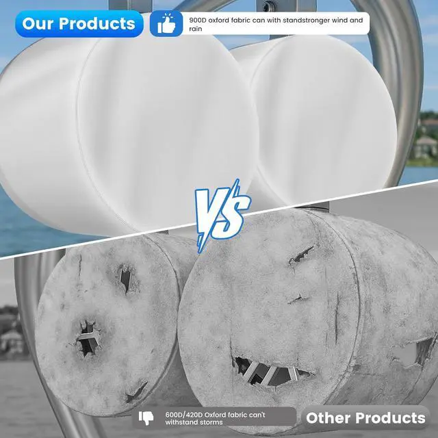 Alt view image 6 of 7 - 2 Pack Boat Speaker Covers, 900D Waterproof Wakeboard Tower Speaker Cover