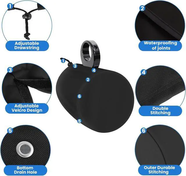 Alt view image 3 of 7 - 2 Pack Boat Speaker Covers, 900D Waterproof Wakeboard Tower Speaker Cover