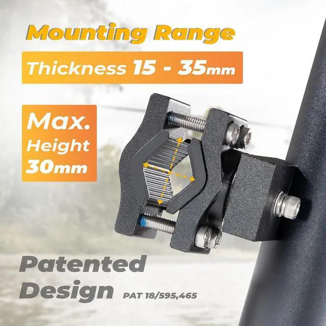 Alt view image 5 of 6 - Fishing Rod Holder for Bike Quality Aluminium Alloy Adjustable Design
