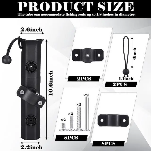 Alt view image 2 of 6 - Fishing Rod Holder for Bike Clamp Mount