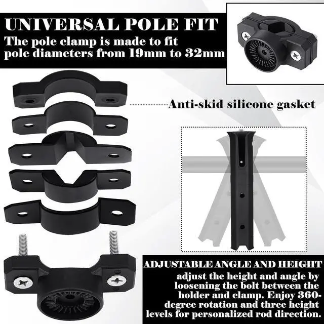 Alt view image 3 of 6 - Fishing Rod Holder for Bike Clamp Mount