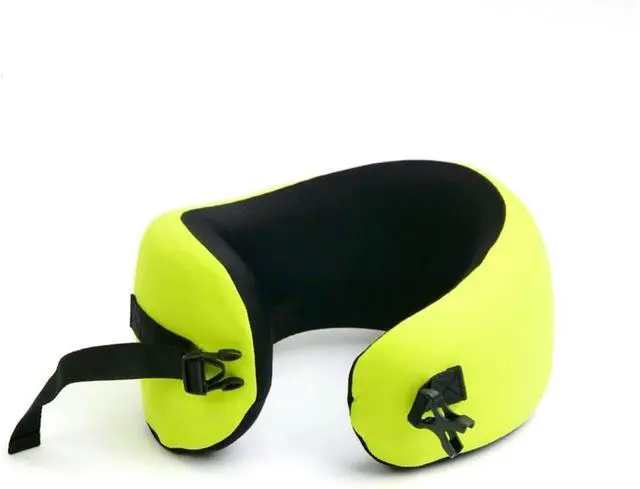 Alt view image 2 of 7 - Travel Pillow, Award-Winning Patented Ergonomic Design for Chin & Neck Support Memory Foam Neck Pillow, Compact Airplane Pillow for Traveling, Flight, Car (Spark, Medium)