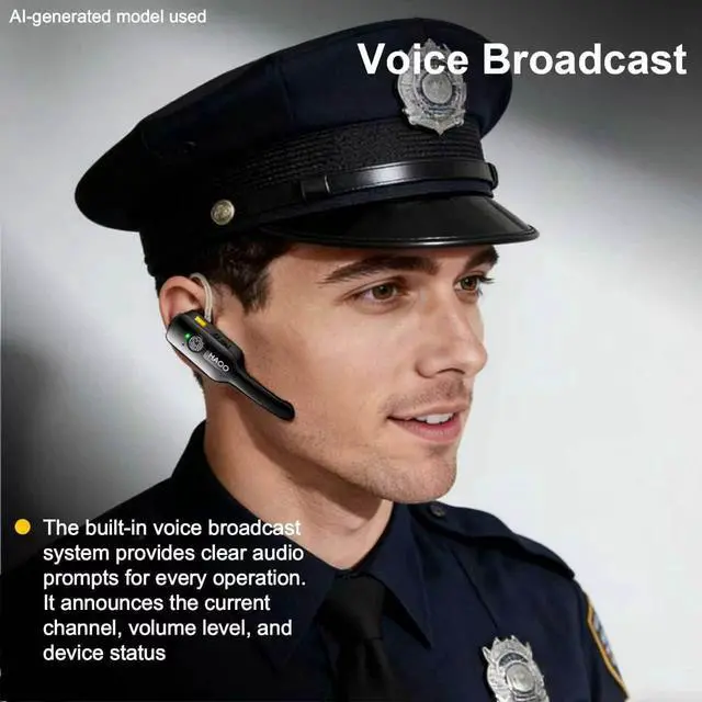 Alt view image 5 of 7 - 3 Pack Wireless Mini Walkie Talkies, ENC Noise Cancellation