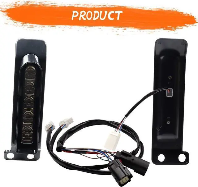 Alt view image 6 of 6 - Smoked LED Saddlebag Support Insert Turn Signal Lights, Keystone Auxiliary Filler Panel Brake Tail Lights for Harley Touring FLHR Road King FLHT FLHTC Electra Glide FLHRS 2014-2023