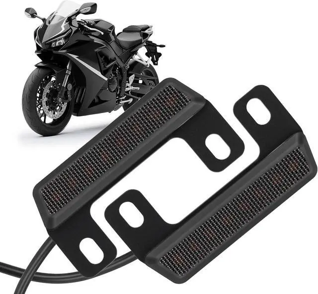 Main image of Universal Motorcycle Brake Light with Turn Signals 12V Compact Dual Color Dirt Motorcycle Tail Light License Plate Indicator Light Waterproof, Black