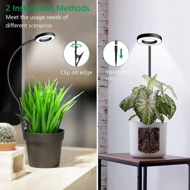 Alt view image 2 of 7 - Plant Lights for Indoor Growing, Clip on Full Spectrum Grow Lamp