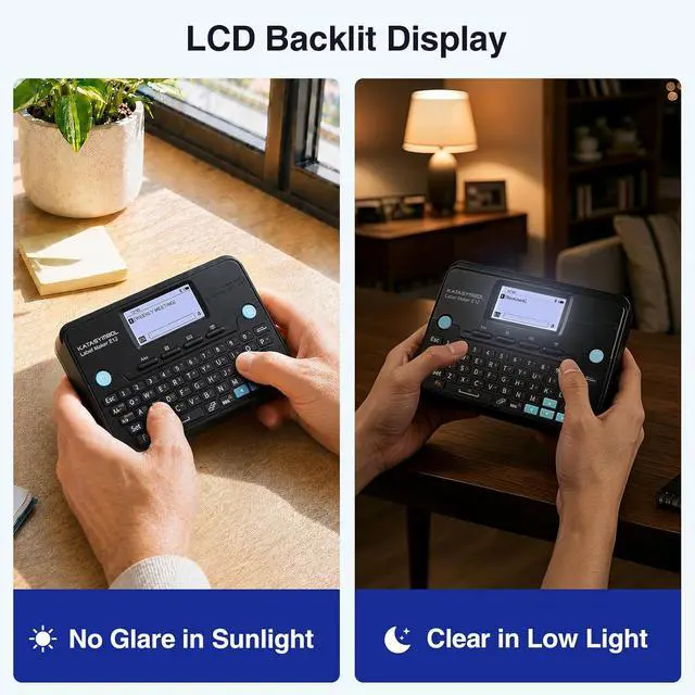 Alt view image 3 of 7 - E12 Keyboard & Bluetooth Label Maker Machine with 4 Tapes, Black