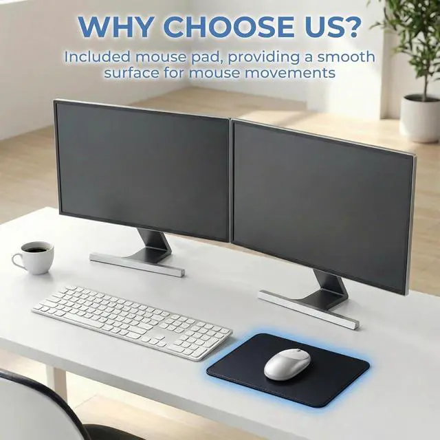 Alt view image 4 of 7 - 2 Packs Universal Monitor Connection Bracket Magnetic Monitor Alignment Clips for All Computer Monitors Curved and Flat Screen Strong Adhesive Monitor Alignment Bracket with Mouse Pad