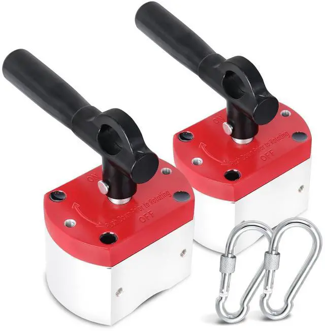 Main image of 600 LB ON/Off Magnets, Magnetic Welding Holder, Multipurpose Switch Magnet for Lifting and Handling,Metal Screening,Weld Positioning,Metal Salvage (2 Pack)