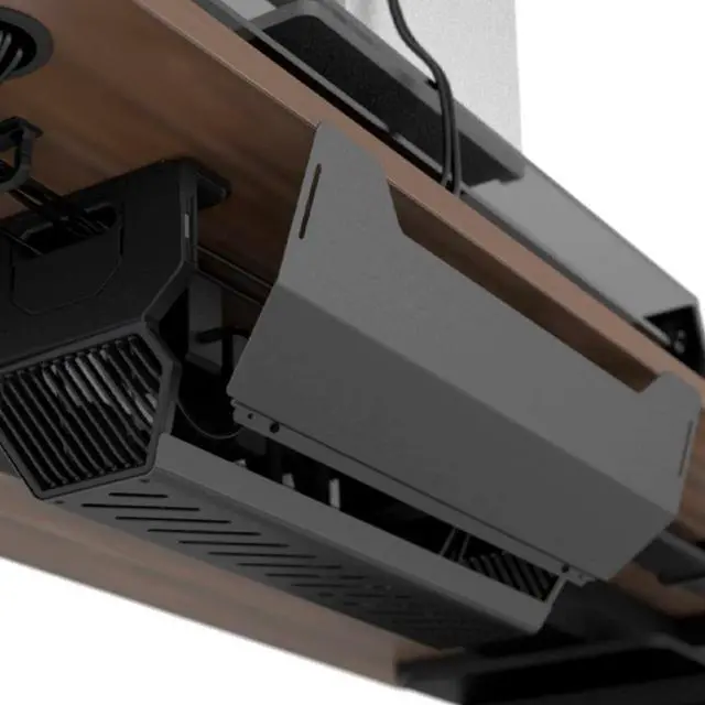 Alt view image 4 of 7 - No Drill Under Desk Cable Management Tray,Hide Cords Desk