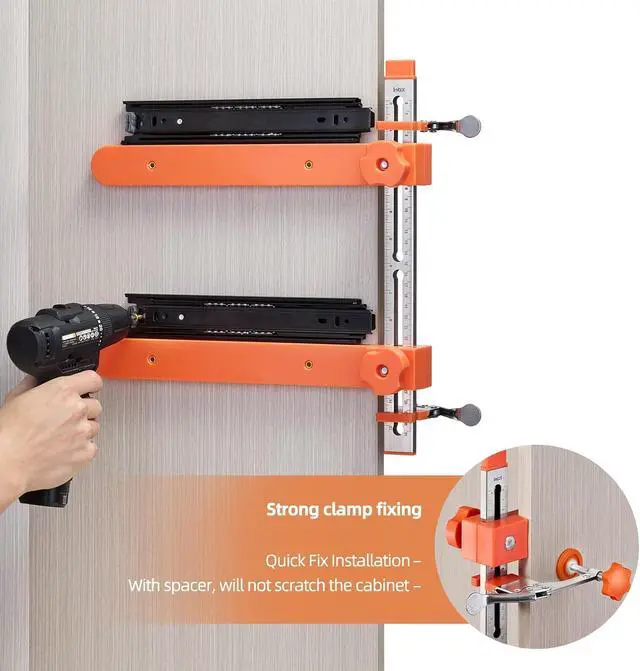 Alt view image 3 of 7 - Drawer Slide Alignment Jig with Double Scale for Cabinet Installation