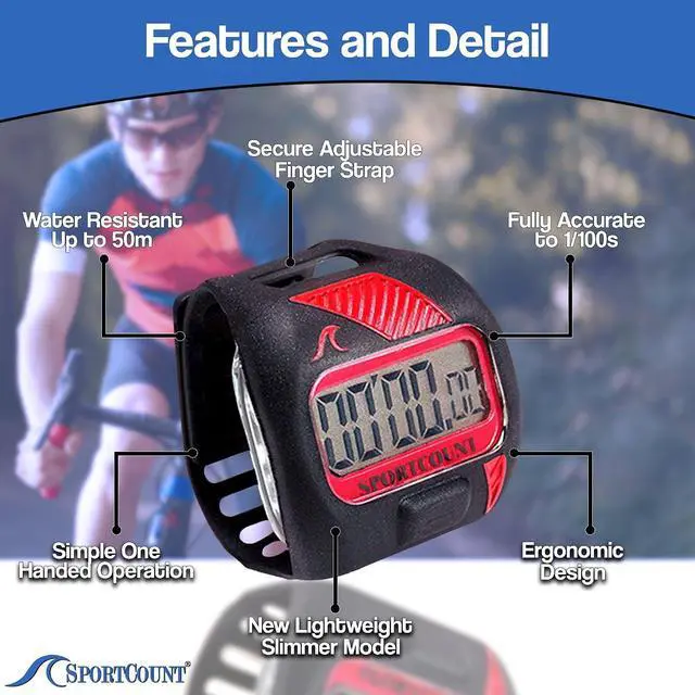 Alt view image 3 of 6 - 200 Lap Counter Timer Waterproof Tracker for Swimming