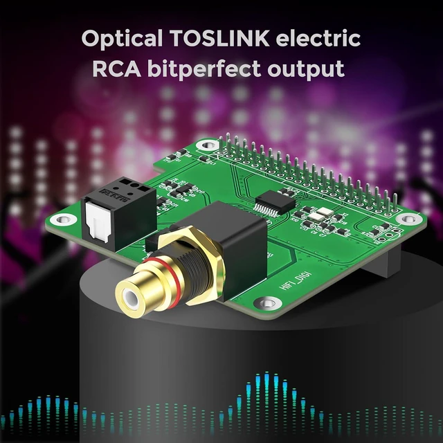 Alt view image 3 of 7 - Digi One Hat for Entire Raspberry Pi Series, S/PDIF(IEC60958-3) Digital Audio HiFi Sound Card