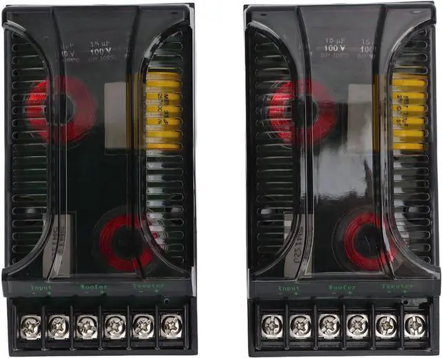Main image of 2 Way Car Audio Crossover 2 Pack Speaker Tweeter Passive Crossover Divider with Overcurrent 300 Watts QY7SGW1CHK
