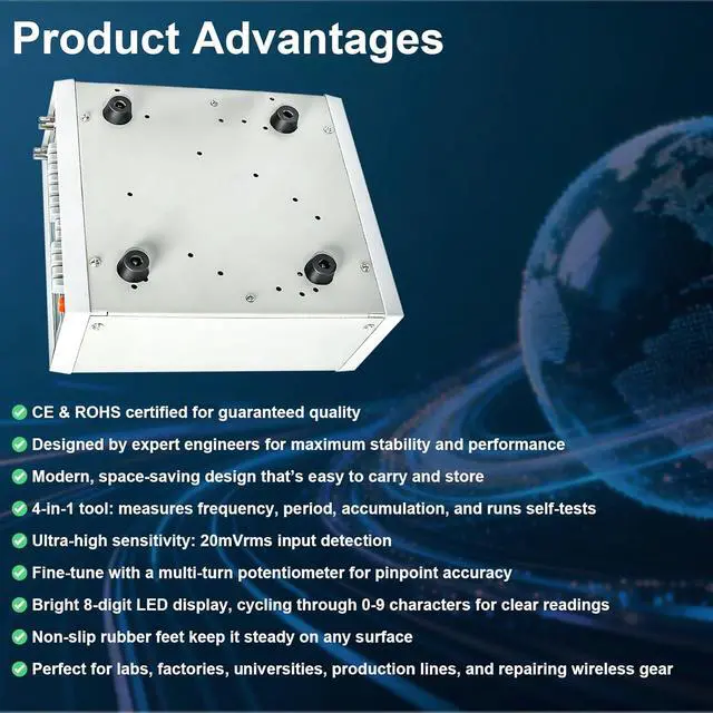 Alt view image 3 of 5 - High Precision Frequency Counter with 8-Digit LED Display, 10HZ-2.7GHZ