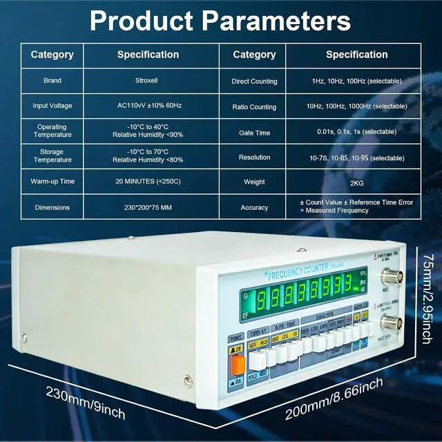 Alt view image 4 of 5 - High Precision Frequency Counter with 8-Digit LED Display, 10HZ-2.7GHZ
