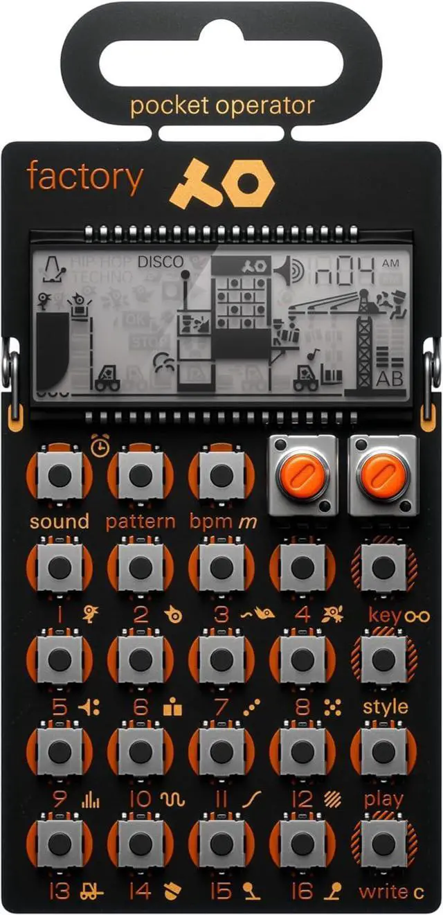 Main image of Pocket Operator PO-16 Factory, Lead Synthesizer for Keys Melodies. Sequencer with Parameter Locks, Play Styles & Punch-in Effects