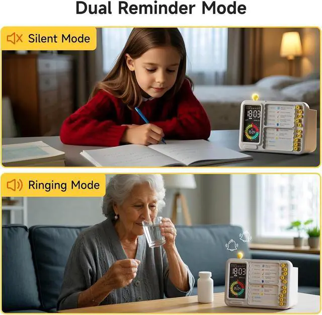 Alt view image 2 of 7 - Visual Timer for Kids Adults, ADHD Timer with Planning Board for Schedules, Task Timer Toddler Visual Timer Silent Time Timer for Home Classroom