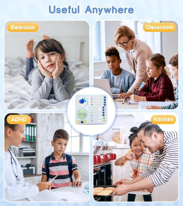 Alt view image 5 of 7 - Visual Timer for ADHD, Chore Chart & Task Planner for Kids,Adults