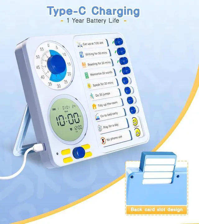 Alt view image 6 of 7 - Visual Timer for ADHD, Chore Chart & Task Planner for Kids,Adults