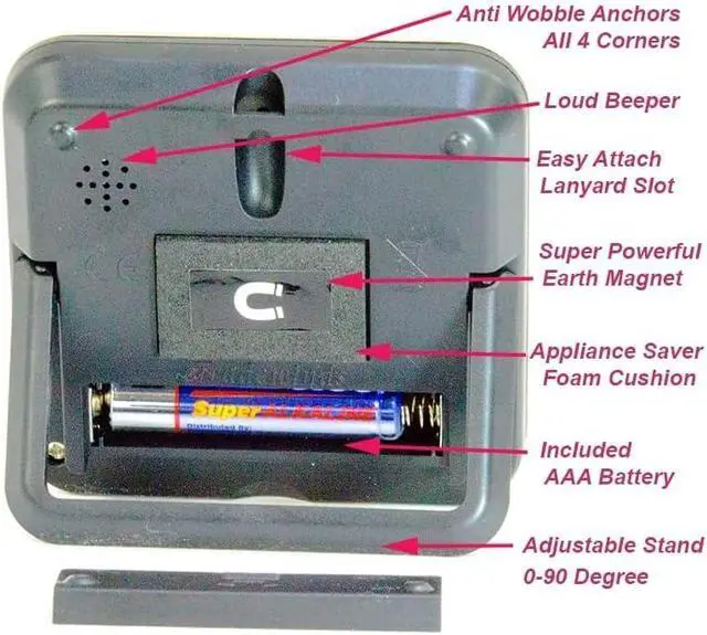 Alt view image 2 of 5 - Elegant Digital Kitchen Timer Stainless Steel - Loud Alarm - Model Charcoal