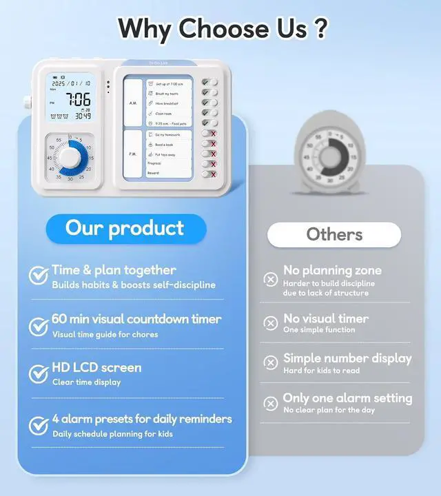 Alt view image 7 of 7 - 3-in-1 Visual Timer & ADHD Tool for Kids