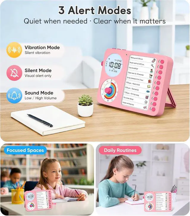 Alt view image 3 of 7 - 3-in-1 Visual Timer & ADHD Tool for Kids with Chore Chart & Planning Board