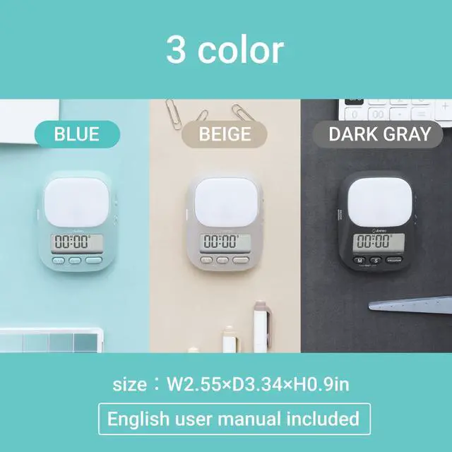 Alt view image 7 of 7 - My Routine Learning Timer, Timer, Countdown, Silence, Volume Switching Function, Up to 199 Minutes and 55 Seconds, Repeat, Interval Timer, Study Timer, Clock Function, Multiple Timer Settings,
