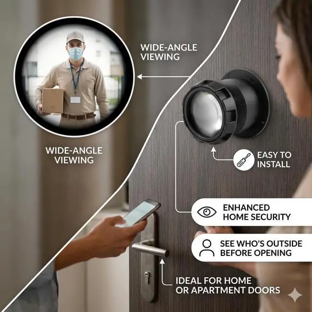 Alt view image 4 of 4 - DS2000 Door Viewer - Aluminum x Black