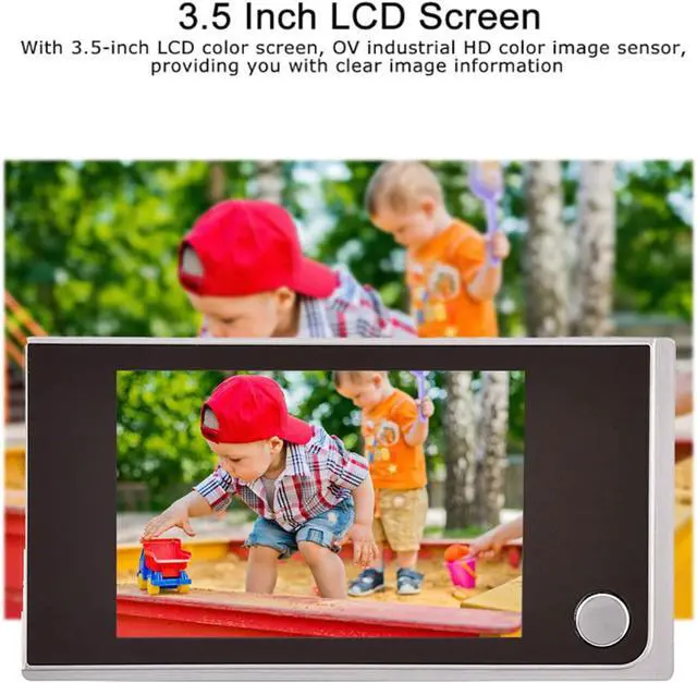 Alt view image 2 of 7 - Digital Peephole Viewer Doorbell Mini HD Smart Security Camera 3.5 inches Indoor LCD Screen