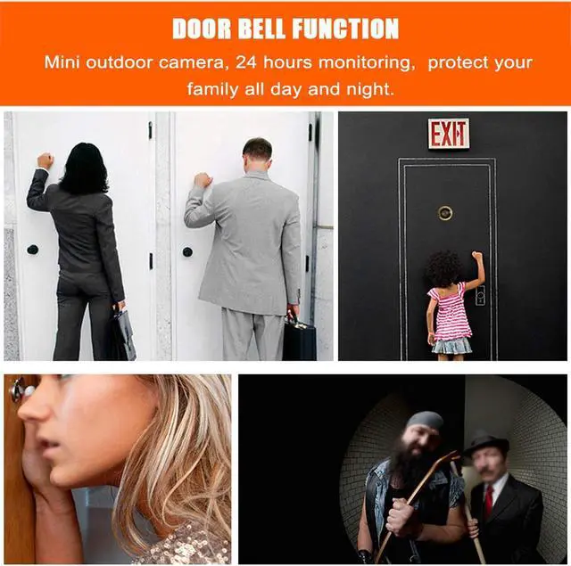 Alt view image 7 of 7 - Digital Peephole Viewer Doorbell Mini HD Smart Security Camera 3.5 inches Indoor LCD Screen