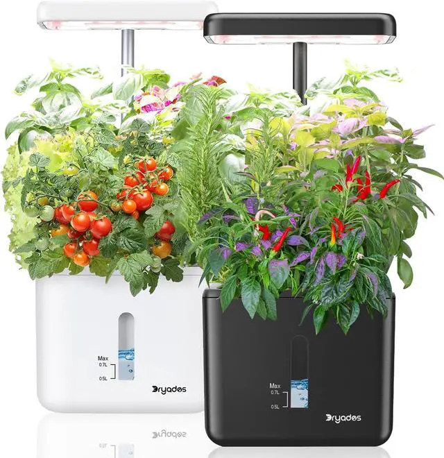 Main image of 2 PACK Plant Pots Indoor Garden Planter Growing Systems Small Smart Soil Gardening System with 17 Watts LED Grow Light Auto Timer Self-Watering Soil Planter Pot Gifts for Mom Women (No Seeds&Soil)