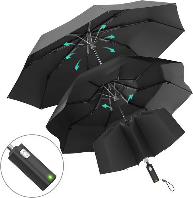 Alt view image 2 of 7 - Patented Electric Umbrella Auto Open Compact Umbrella for Rain