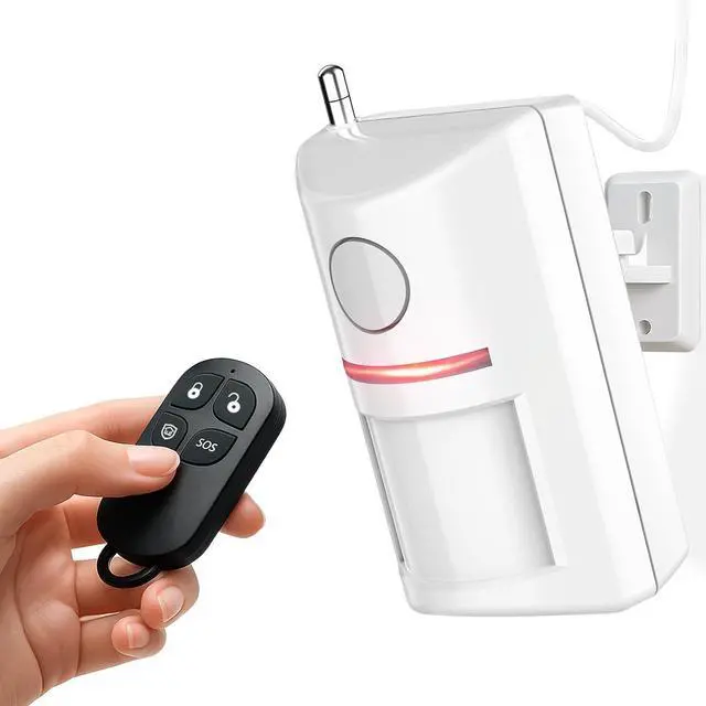Main image of Wireless Motion Sensor Alarm & Doorbell Chime - AC Plug-in Security Alert with Remote - 90dB Infrared Detector for Business, Office & Garage (1 Motion Alarm + 1 Remote)