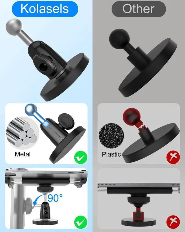 Alt view image 4 of 6 - Magnetic Tablet Holder, iPad Magnetic Mount with Adjustable Arm