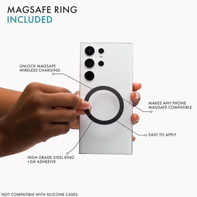 Alt view image 4 of 6 - PRO MagSafe Compatible Magnetic Phone Grip - Phone Strap - Mount, Handle and Kickstand for Smartphone and Tablet - Magic Marble - Eligible for All MagSafe Devices