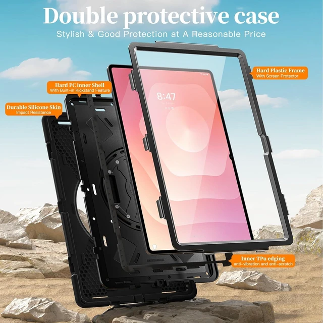 Alt view image 3 of 7 - Rugged Case for Samsung Galaxy Tab S11 Ultra 2025 14.6 Inch SM-X930