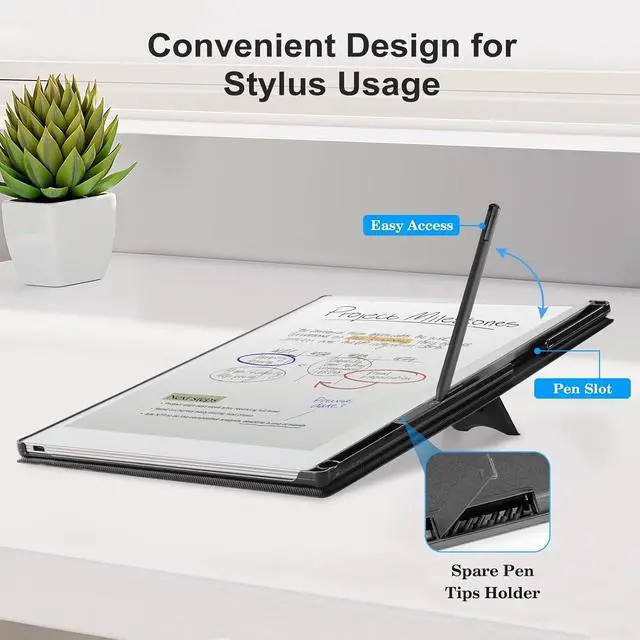 Alt view image 2 of 7 - Stand Case for Remarkable Paper Pro Tablet 11.8" with Hand Strap