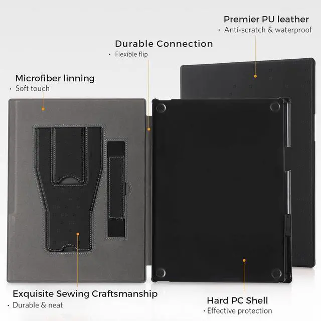 Alt view image 6 of 7 - Stand Case for Remarkable Paper Pro Tablet 11.8" with Hand Strap