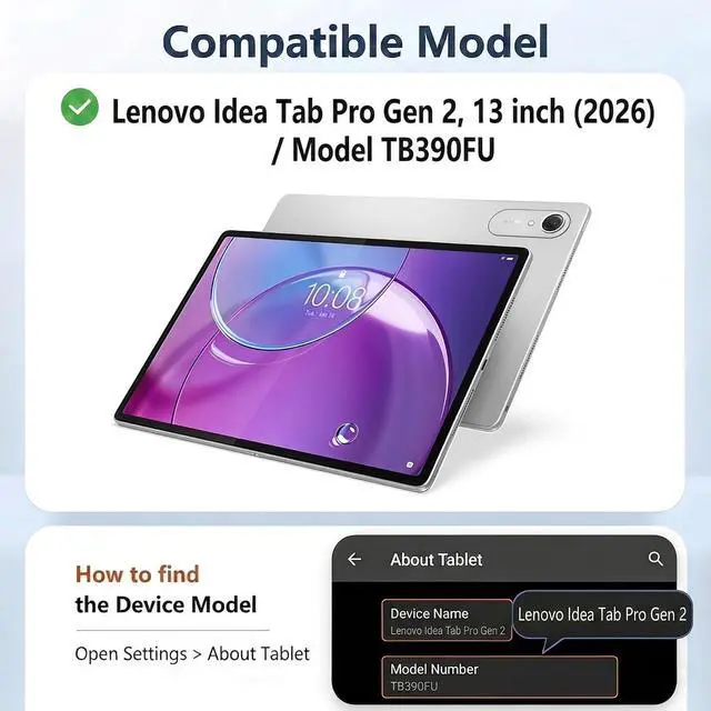 Alt view image 2 of 7 - Rugged Case for Lenovo Idea Tab Pro Gen 2 13 inch 2026