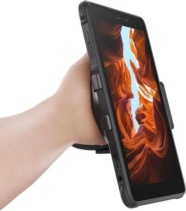 Alt view image 2 of 6 - Armor Pad Pro Tablet Hand Strap Holder Armor Pad Pro Rugged Tablets, Hook & Loop Adjustable, Skin-Friendly, 360-degree Swivel
