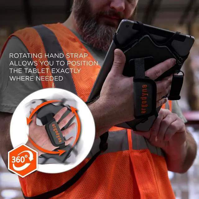 Alt view image 3 of 7 - Squids 5549 Tablet Holder with Detachable Shoulder Strap, Mobile Device Solutions