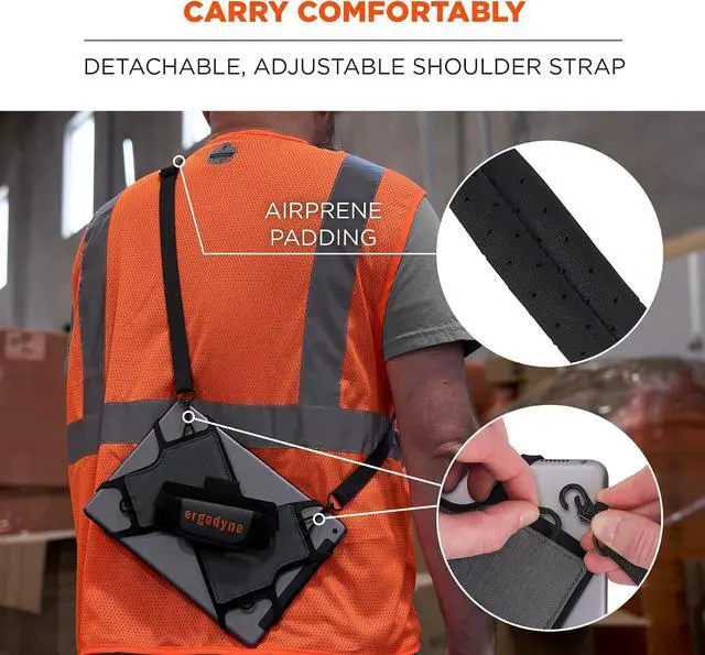 Alt view image 4 of 7 - Squids 5549 Tablet Holder with Detachable Shoulder Strap, Mobile Device Solutions